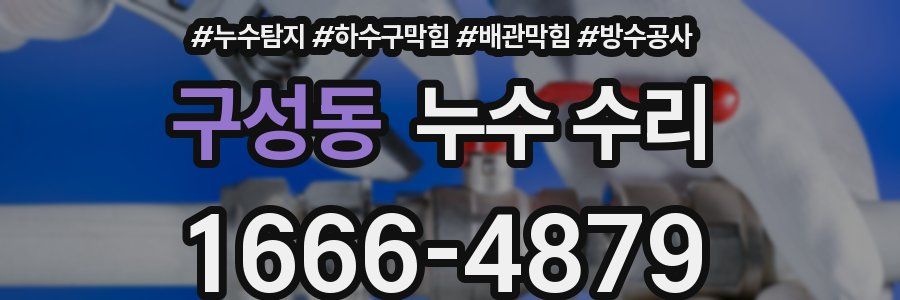 구성동 누수 수리