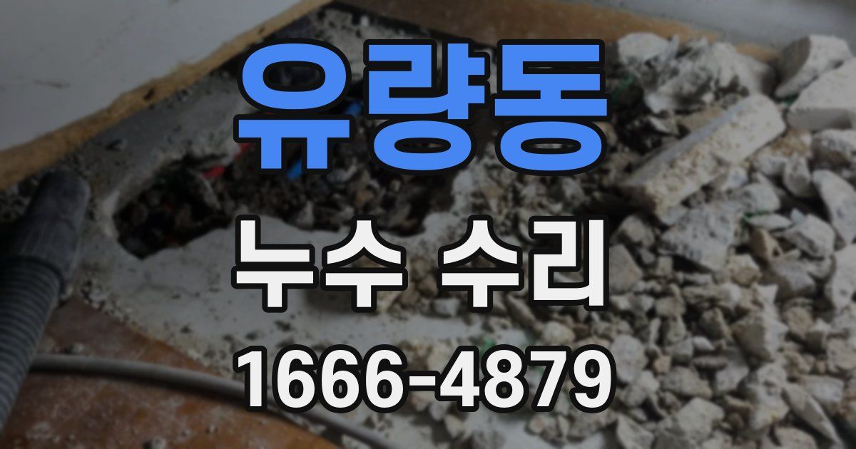 유량동 누수 수리