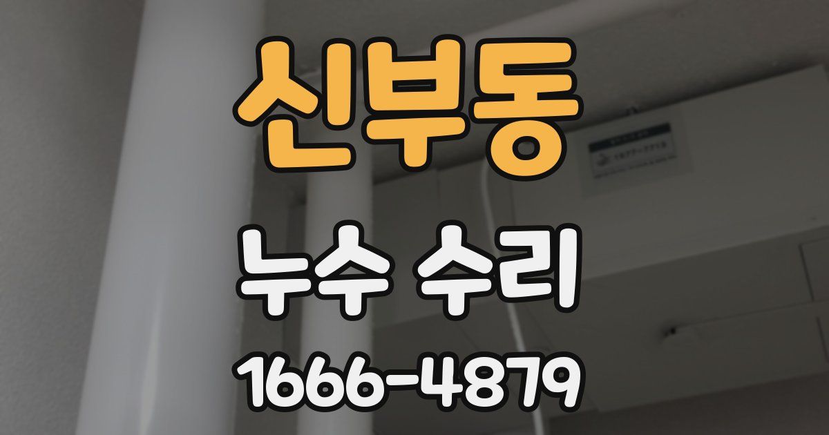 신부동 누수 수리