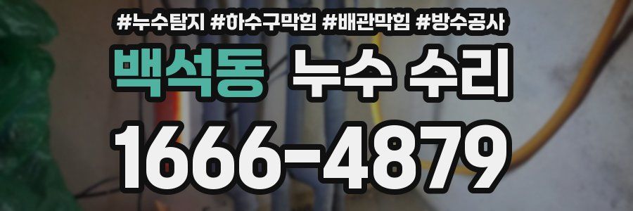 백석동 누수 수리