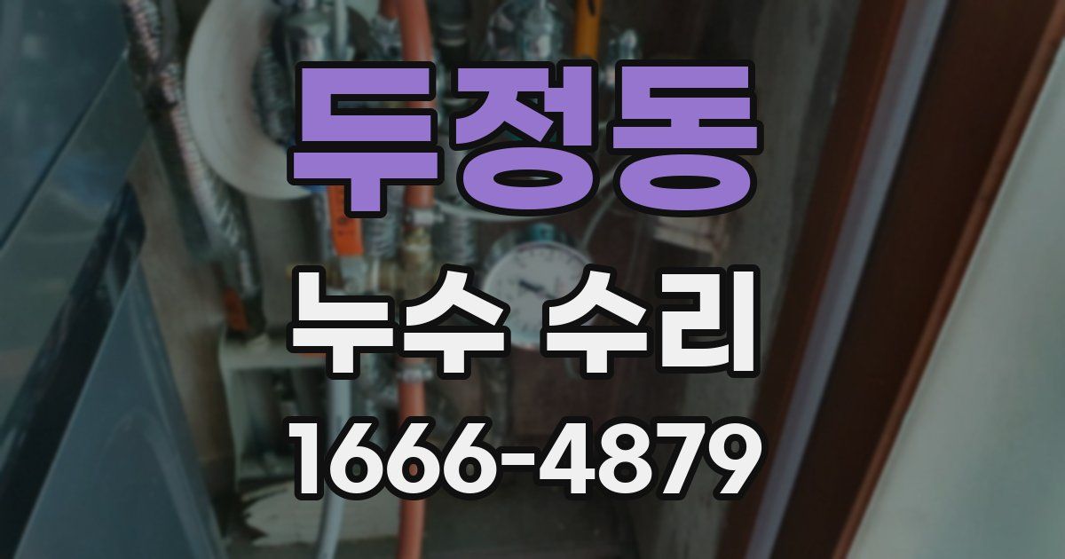 두정동 누수 수리