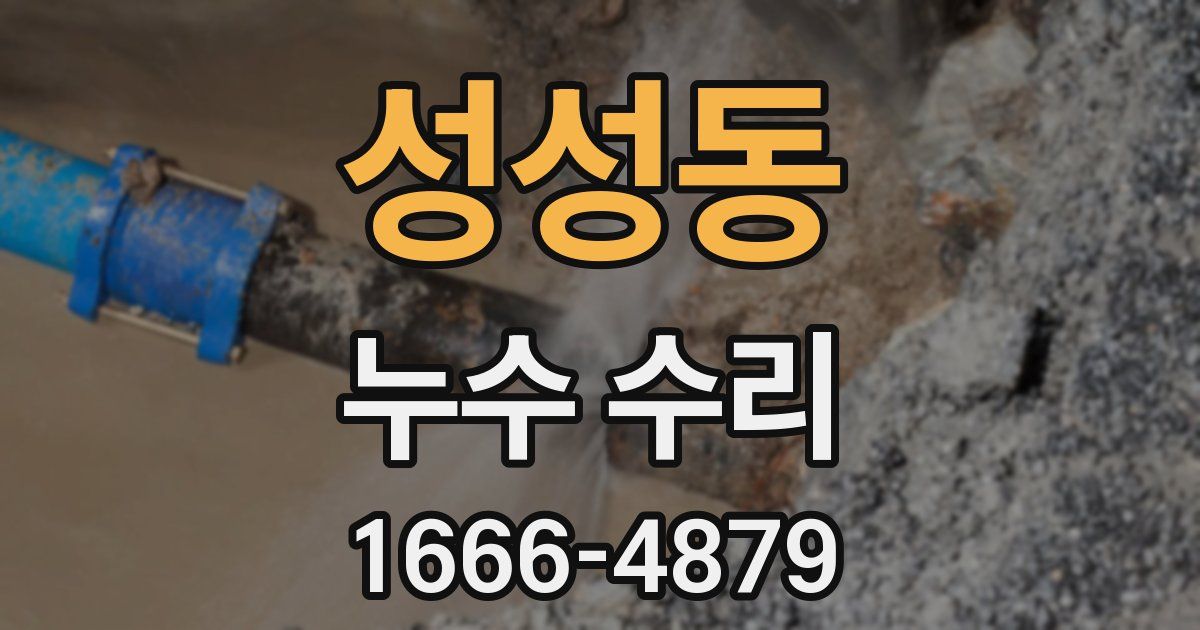 성성동 누수 수리