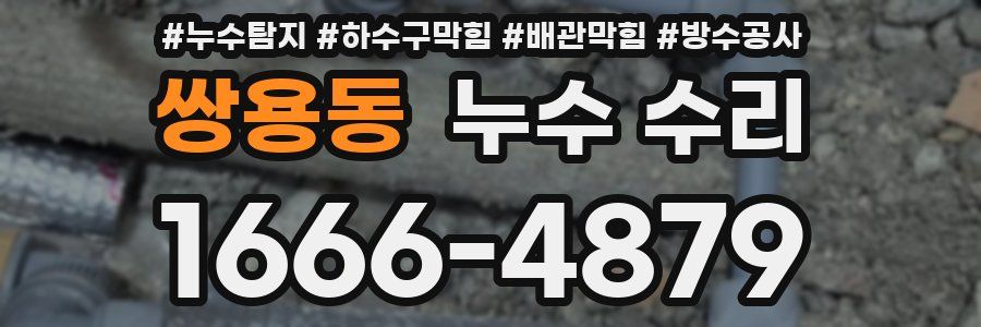 쌍용동 누수 수리