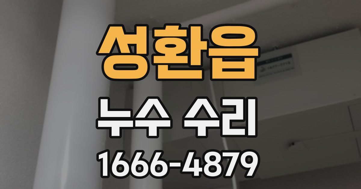 성환읍 누수 수리