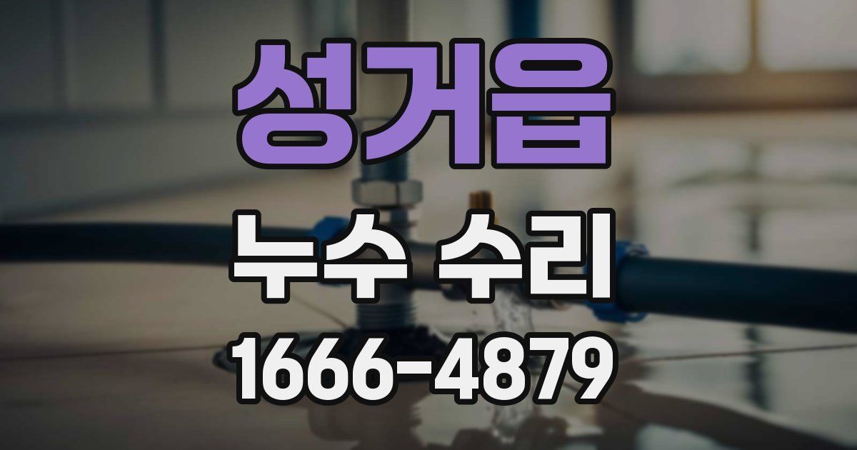 성거읍 누수 수리