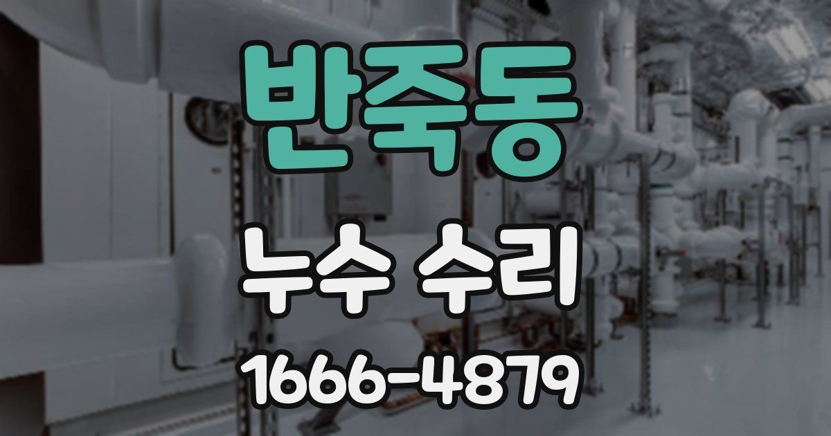 반죽동 누수 수리