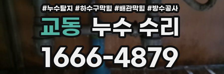교동 누수 수리