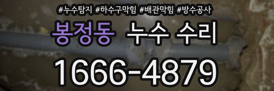 봉정동 누수 수리