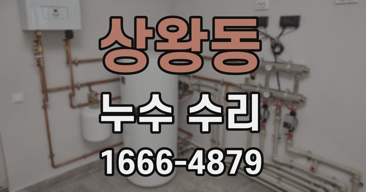 상왕동 누수 수리