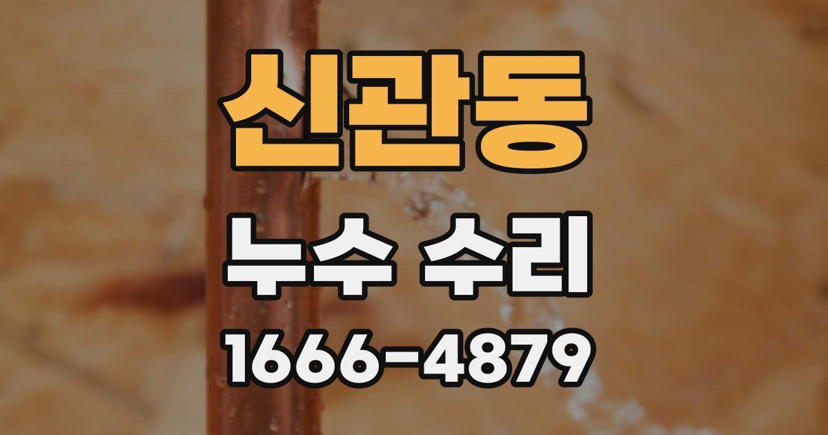 신관동 누수 수리