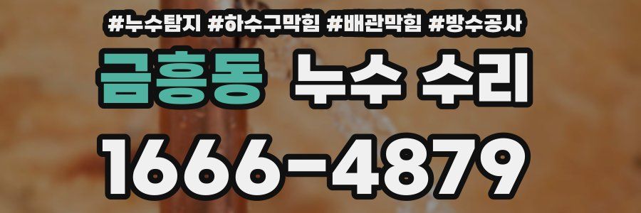 금흥동 누수 수리
