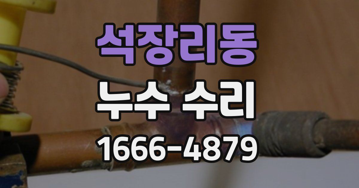 석장리동 누수 수리
