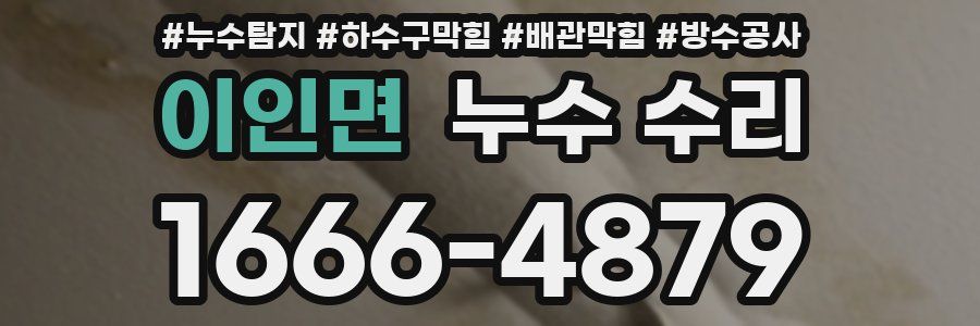 이인면 누수 수리
