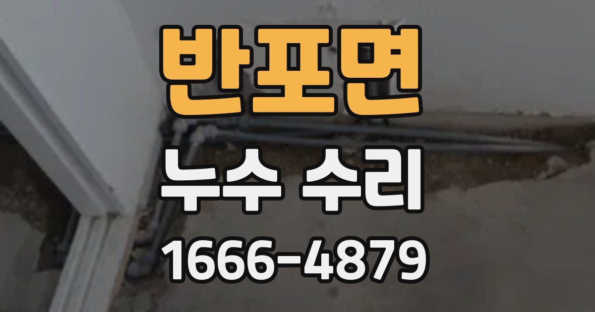 반포면 누수 수리