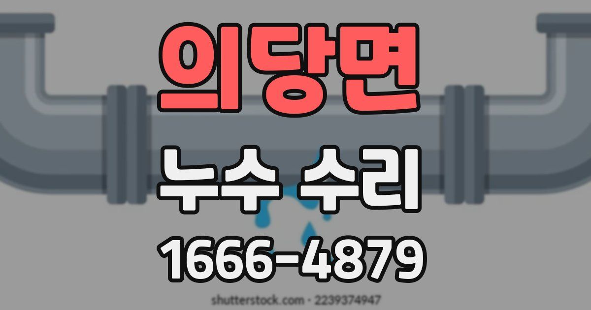 의당면 누수 수리