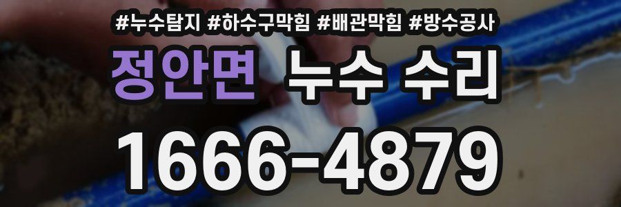 정안면 누수 수리