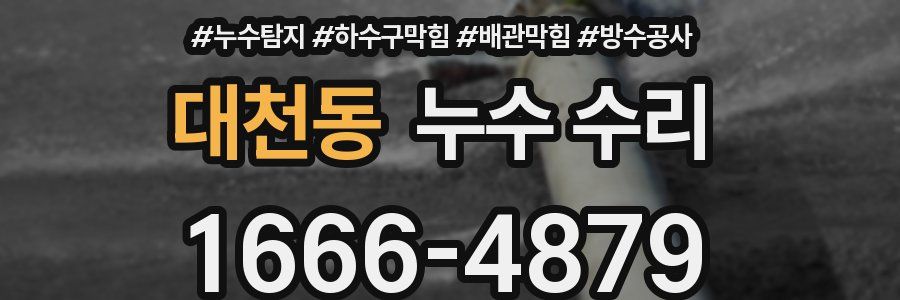 대천동 누수 수리