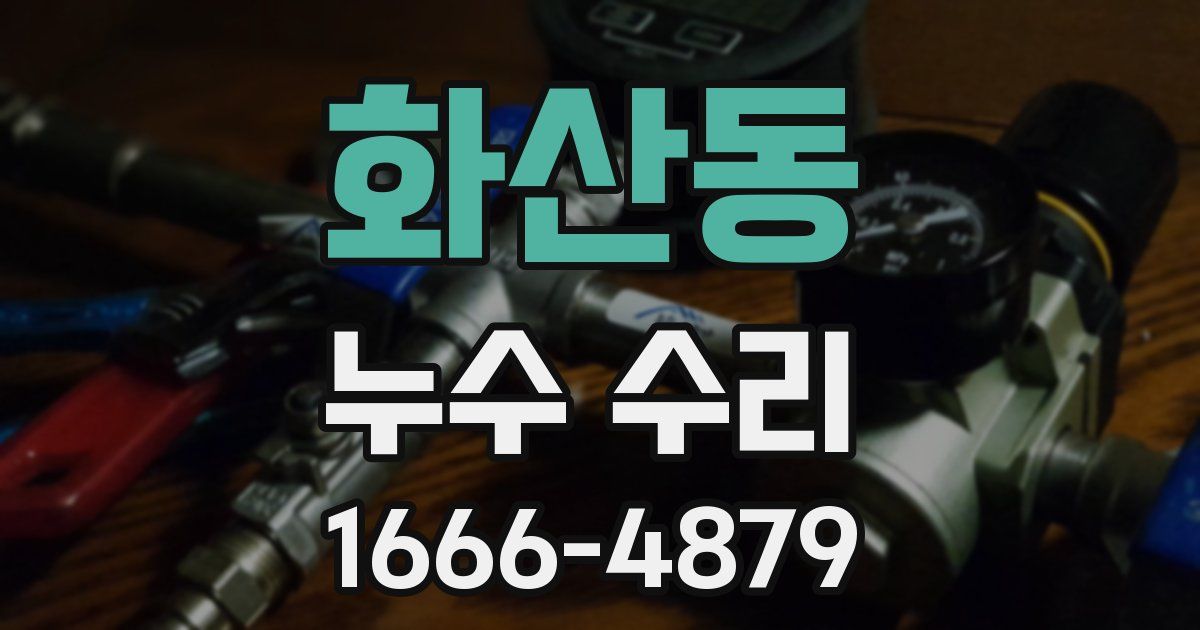 화산동 누수 수리
