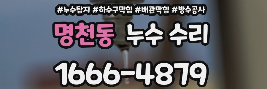 명천동 누수 수리