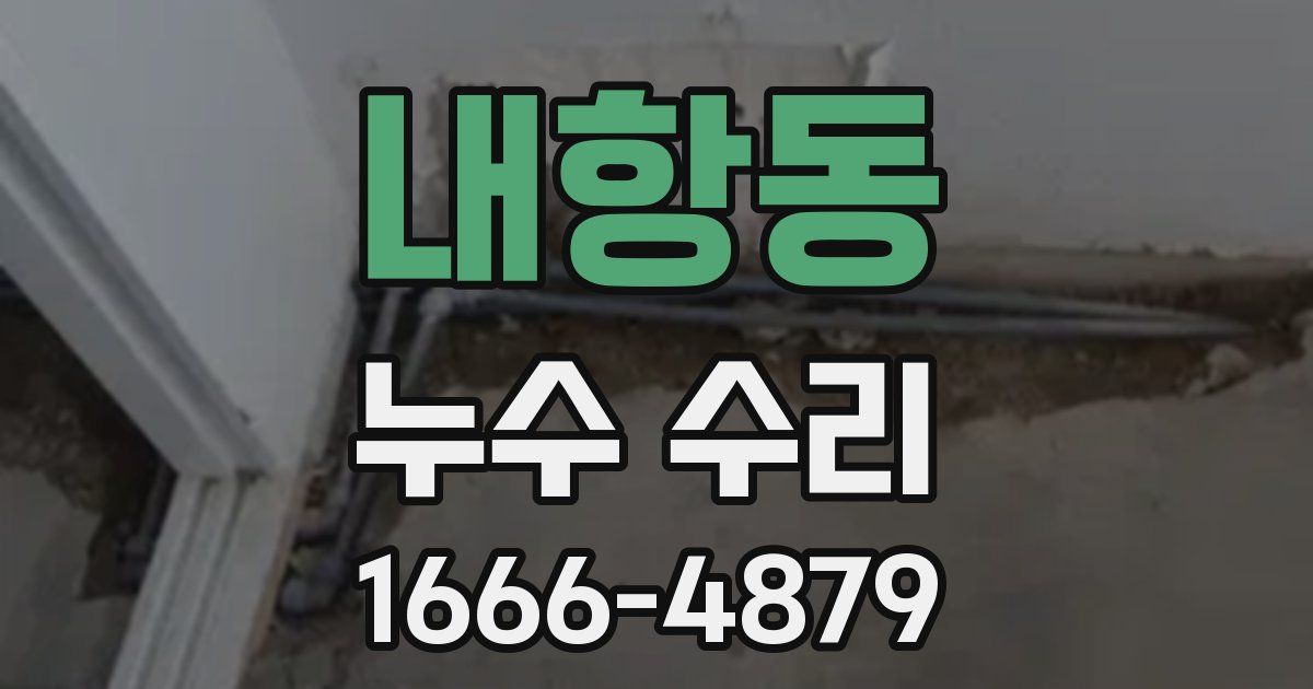 내항동 누수 수리
