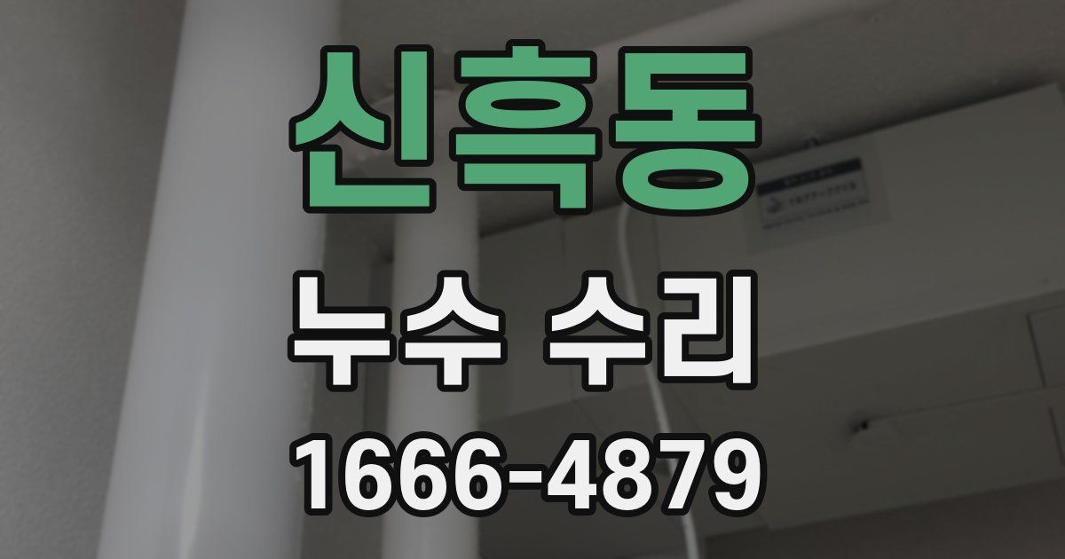 신흑동 누수 수리