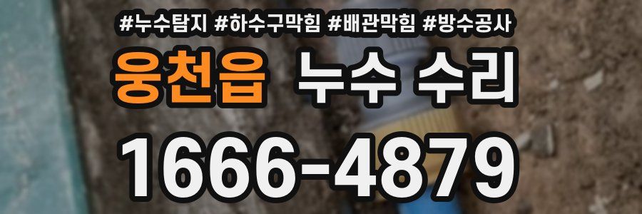 웅천읍 누수 수리