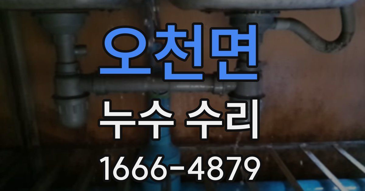 오천면 누수 수리