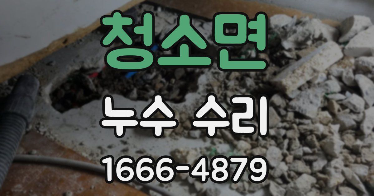 청소면 누수 수리