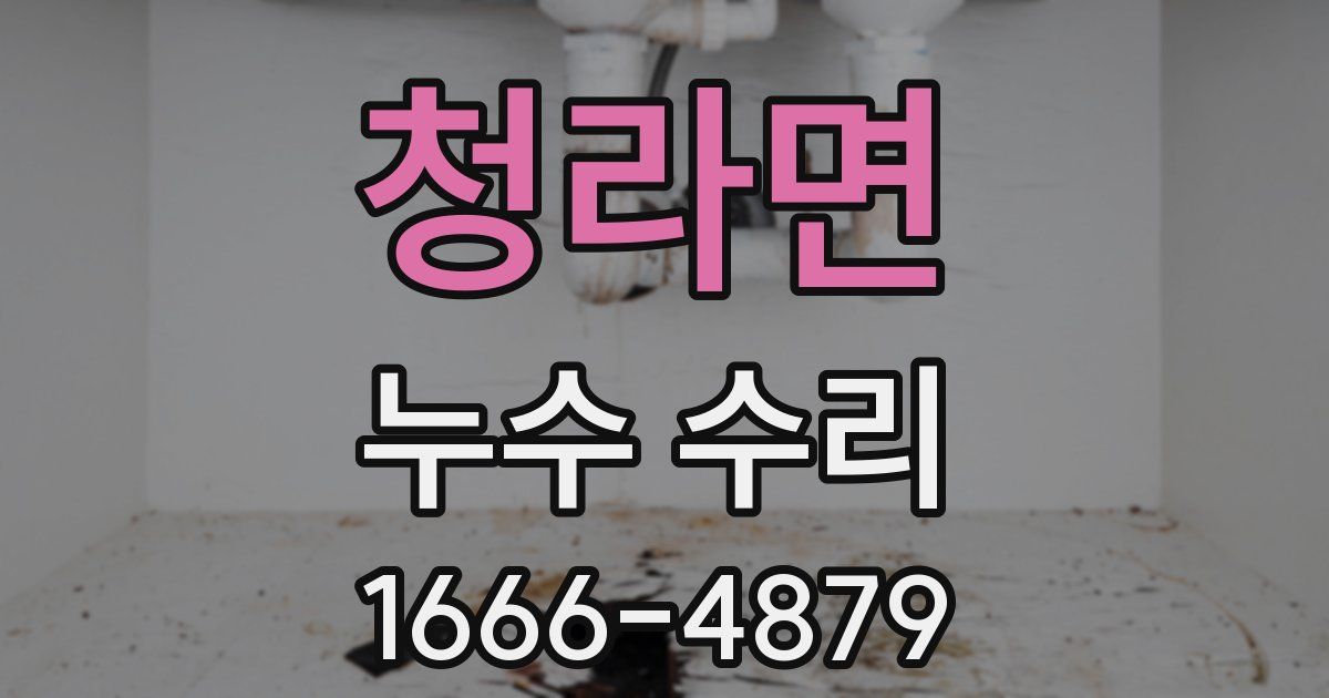 청라면 누수 수리