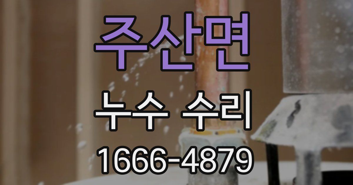 주산면 누수 수리