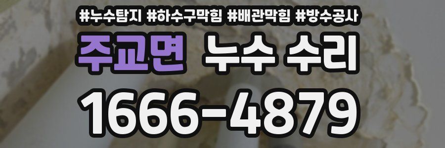 주교면 누수 수리