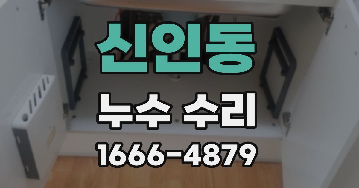 신인동 누수 수리