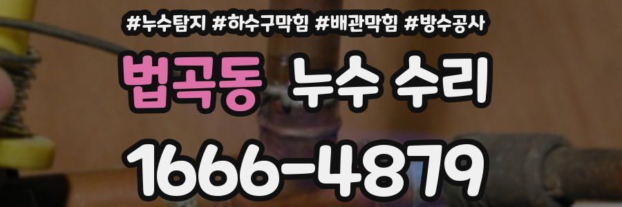 법곡동 누수 수리