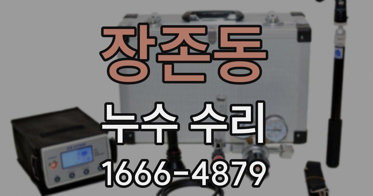 장존동 누수 수리