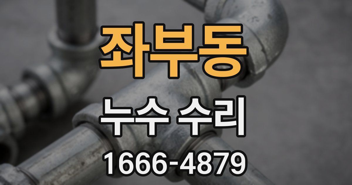 좌부동 누수 수리