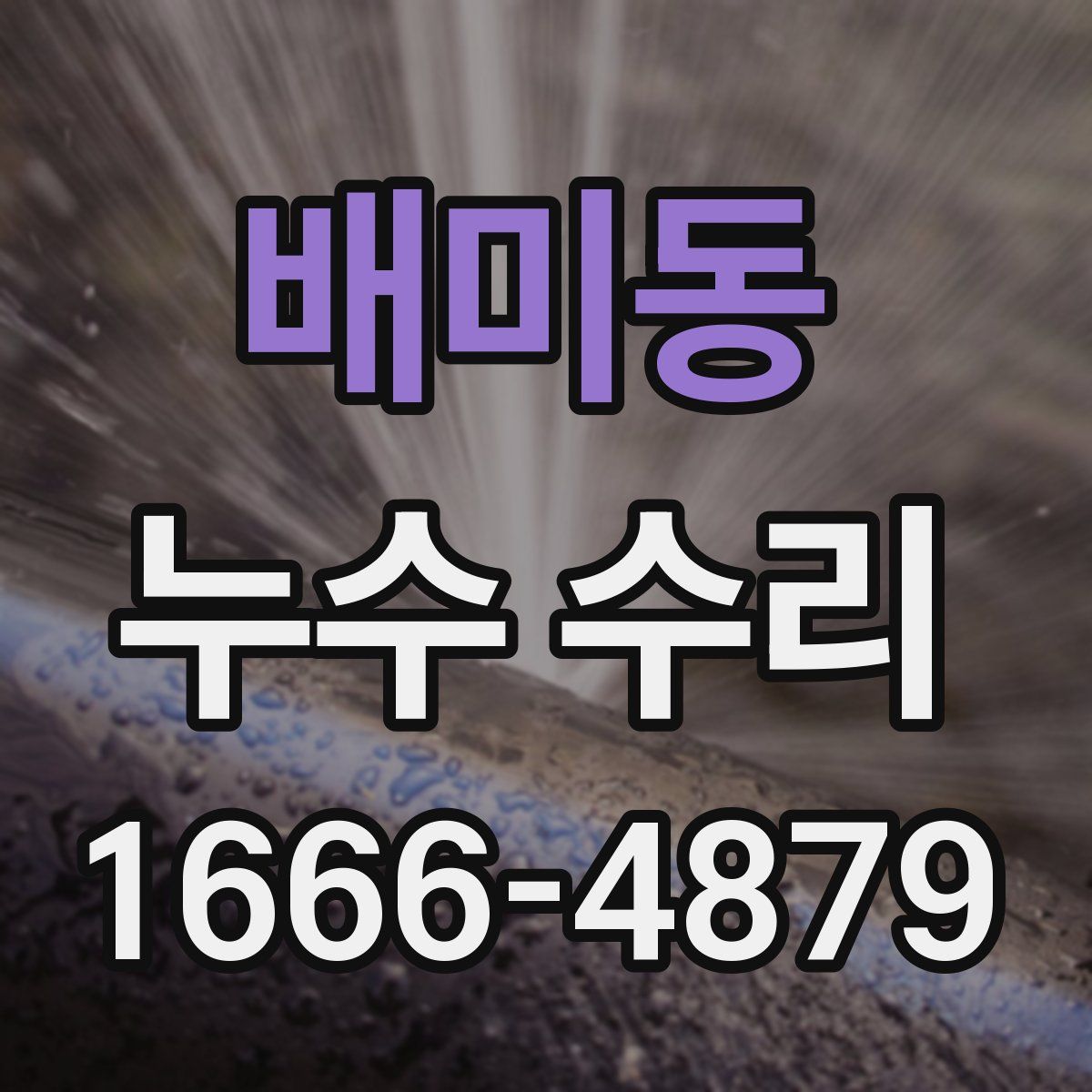배미동 누수 수리