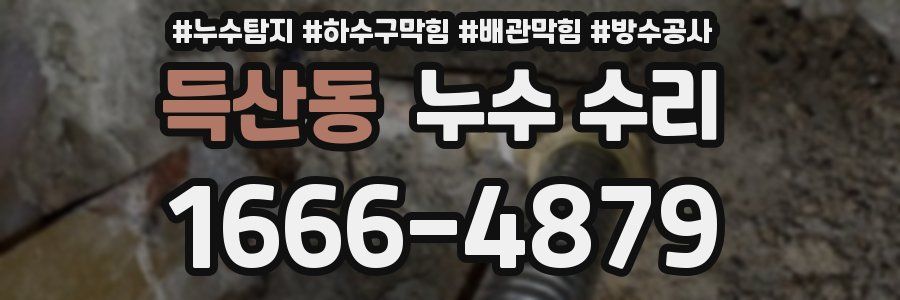 득산동 누수 수리