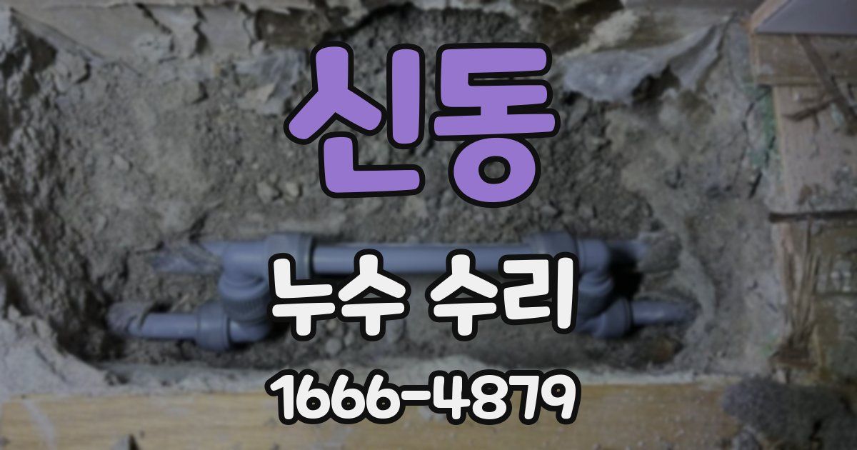 신동 누수 수리
