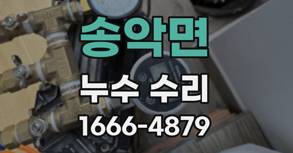 송악면 누수 수리