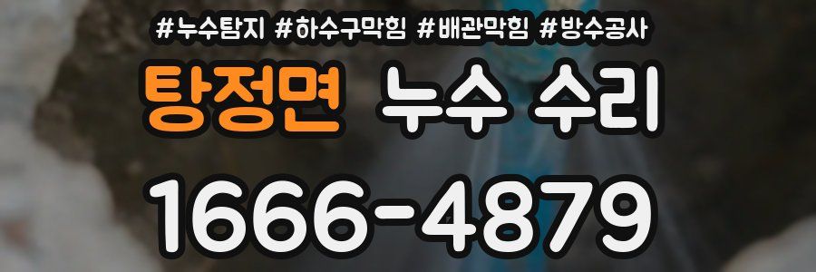 탕정면 누수 수리