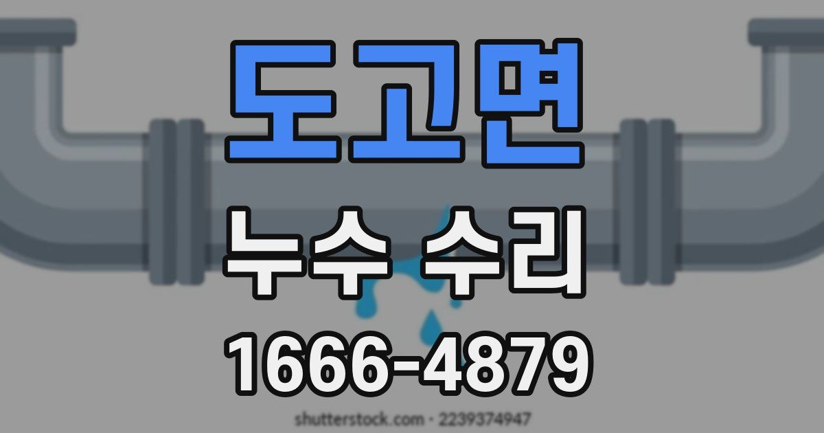 도고면 누수 수리