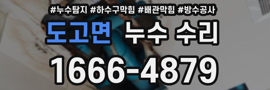 도고면 누수 수리