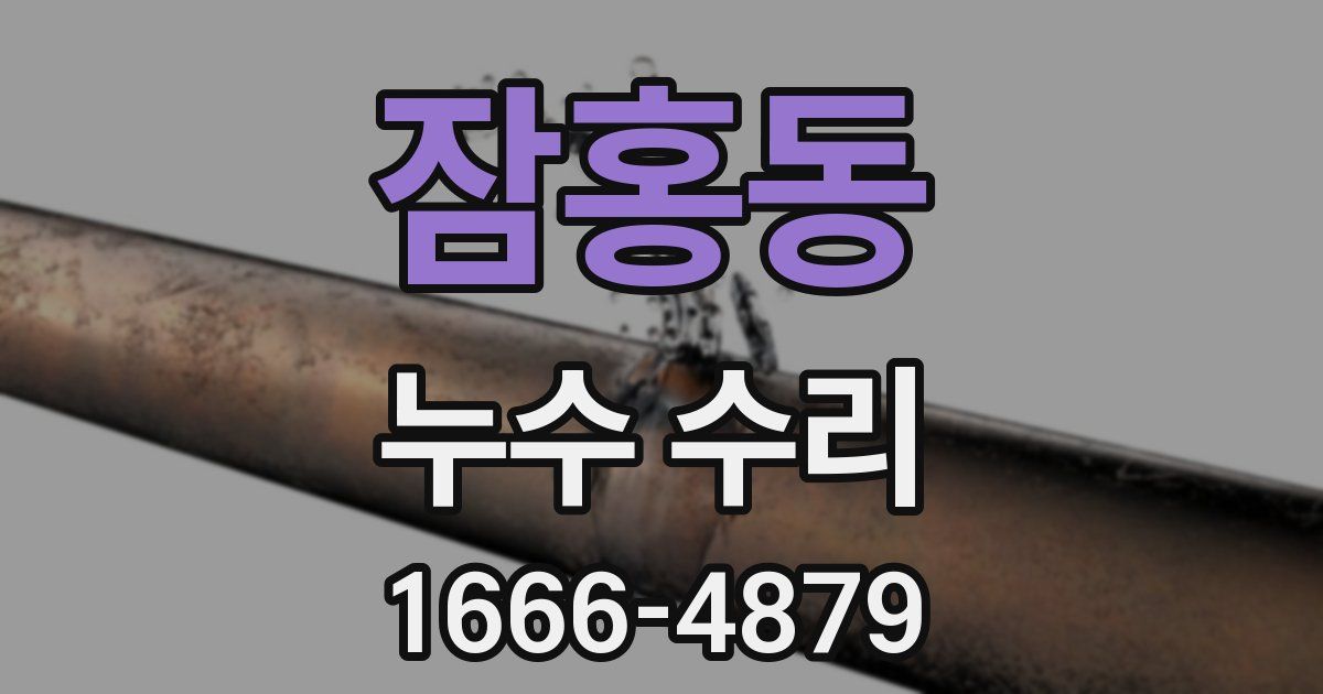 잠홍동 누수 수리
