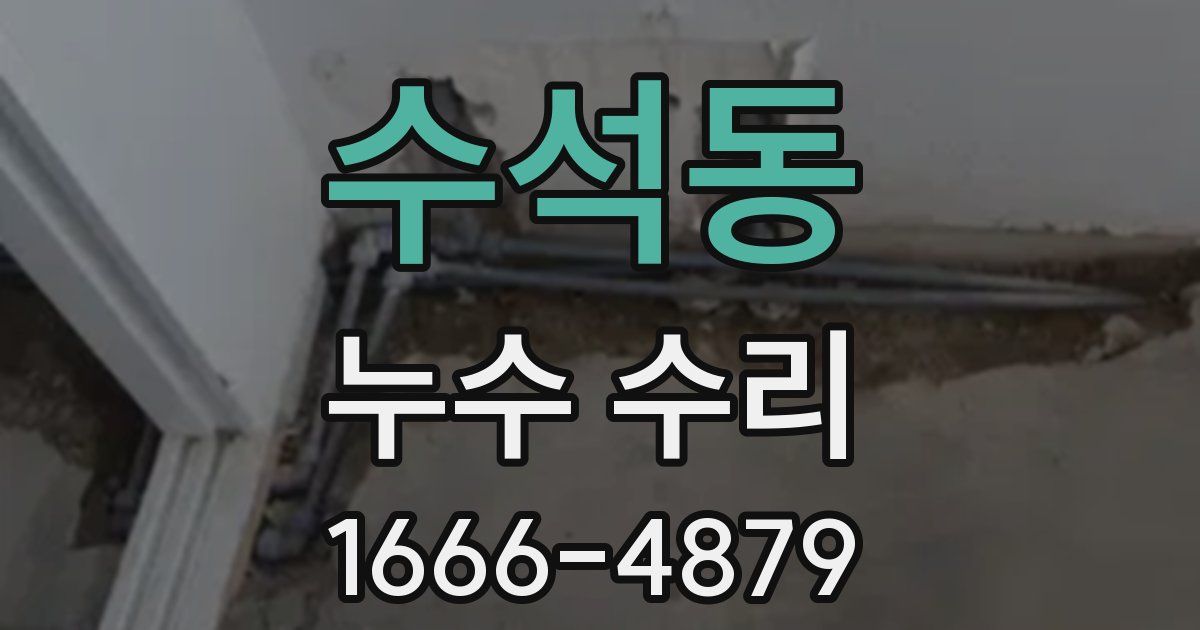 수석동 누수 수리