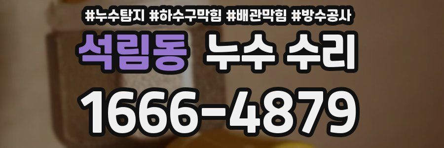 석림동 누수 수리
