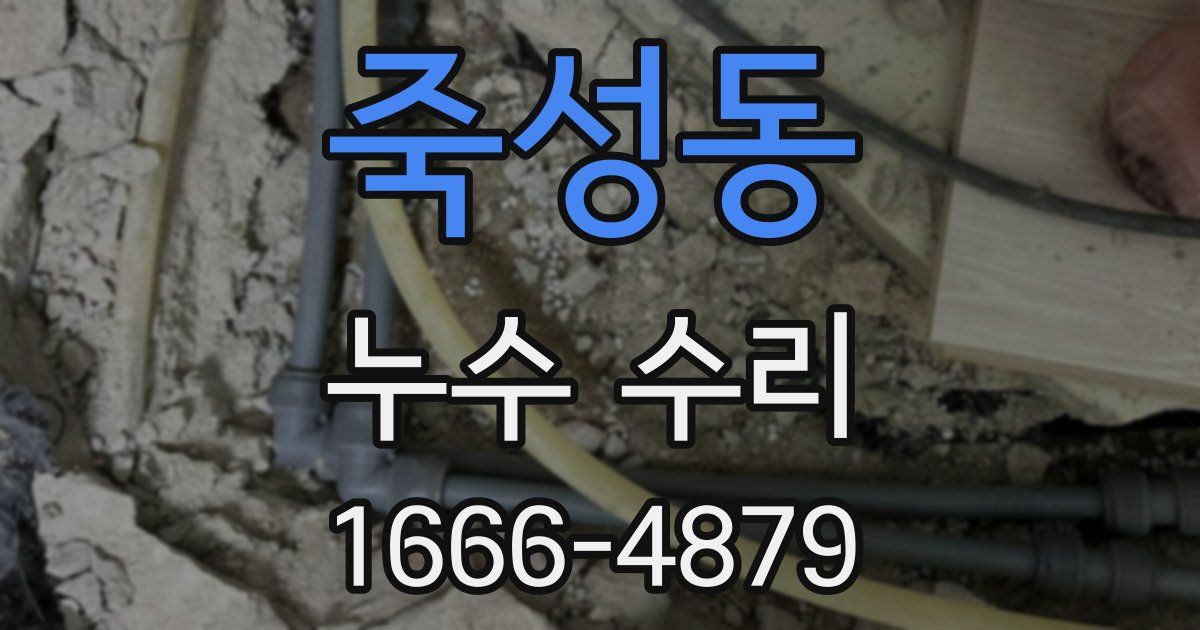 죽성동 누수 수리