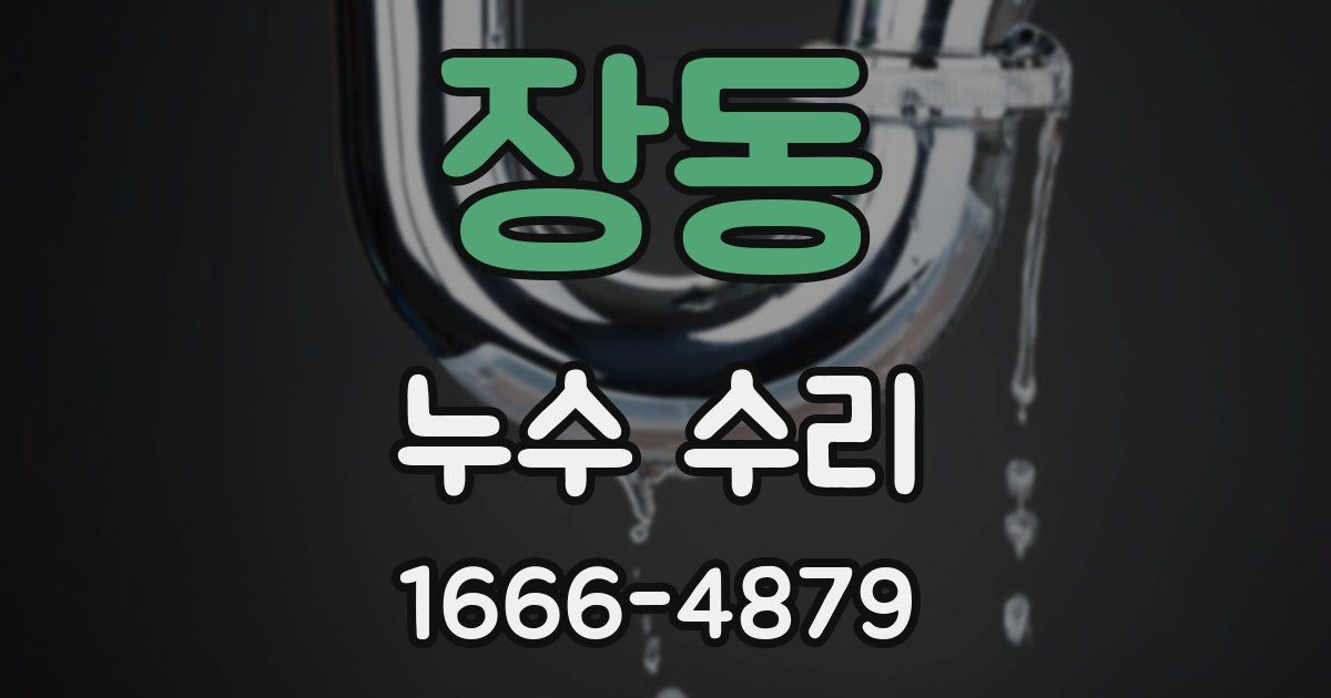 장동 누수 수리