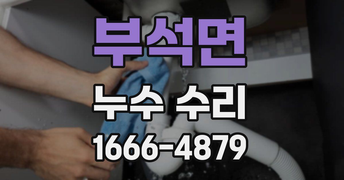 부석면 누수 수리