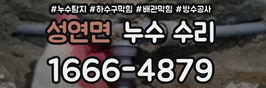 성연면 누수 수리