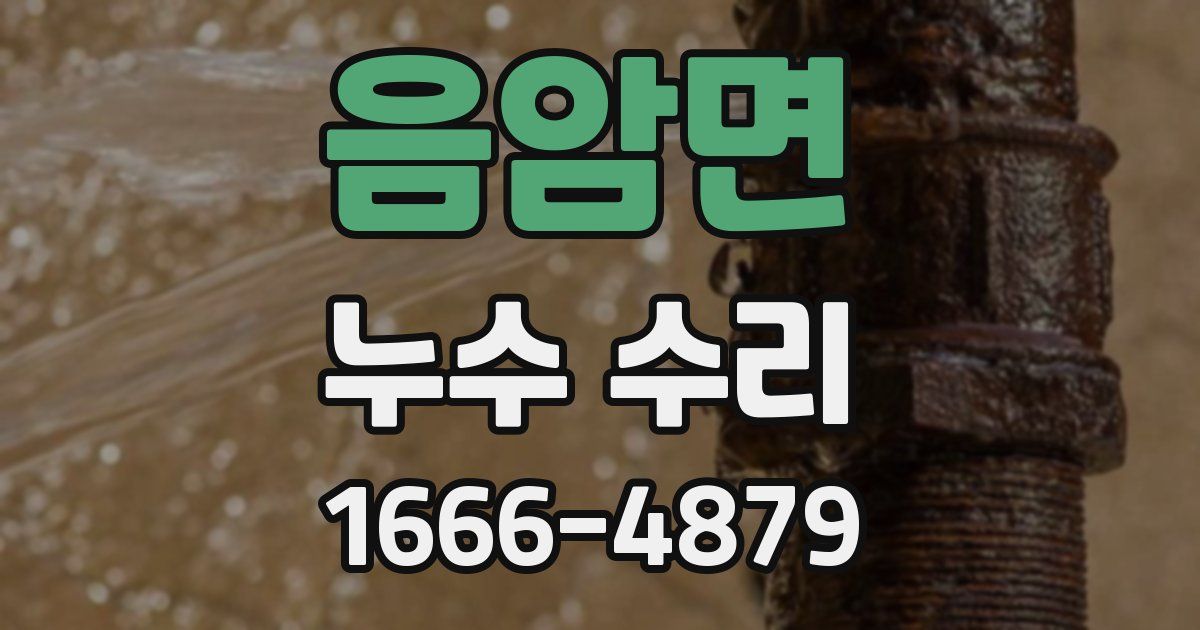 음암면 누수 수리